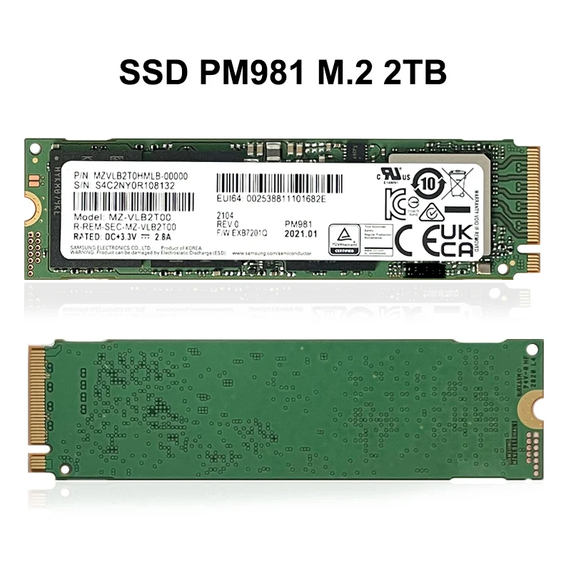 

SSD PM981 M.2 2TB M.2 2280 PCIE NVMe SSD Solid State Drive