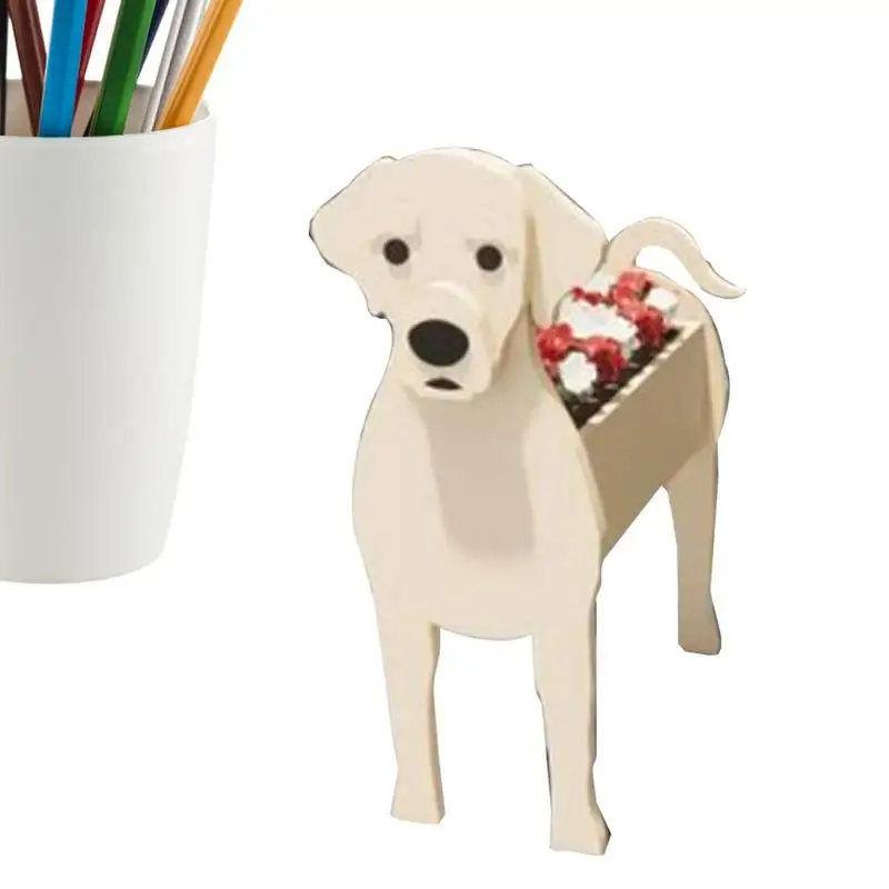 Garden Flower Pot Dog Planter Cute Garden Flower Pots | Cow Corgi Labrador Golden Retriever Garden Pots Garden Flower Pot Holder images - 6