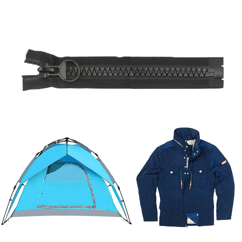 Молния из смолы 10 # 60-400 см с открытым концом односторонняя слайдер молния для