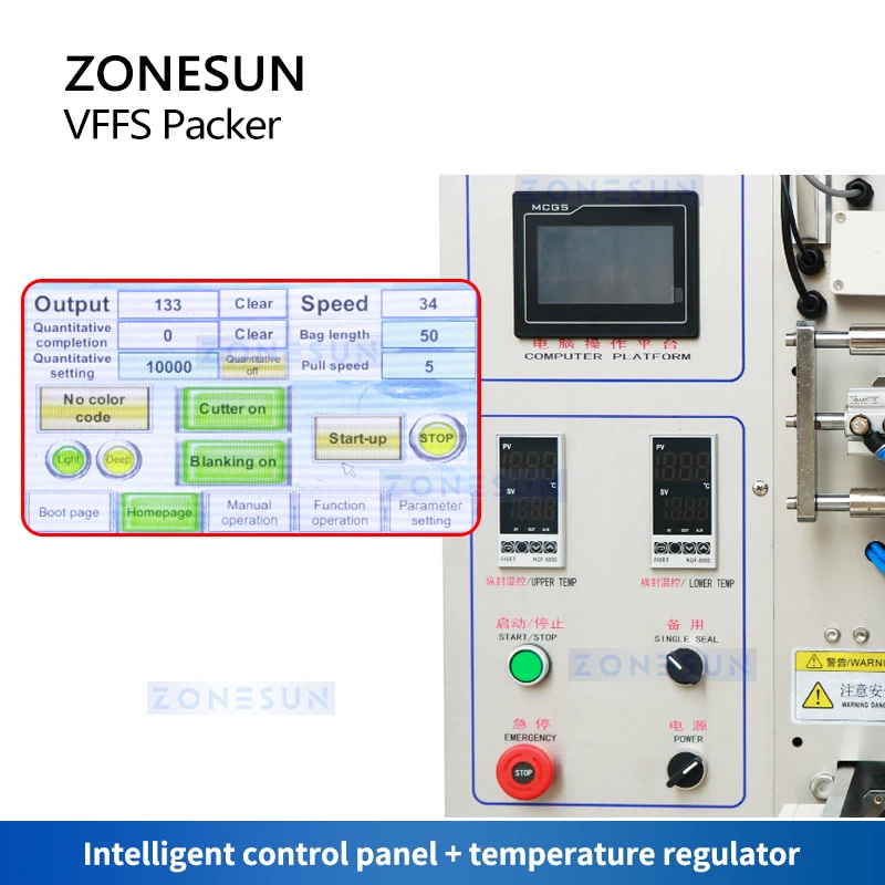 Упаковочная машина для конфет Zonesun вертикальная заполнения формы оборудование