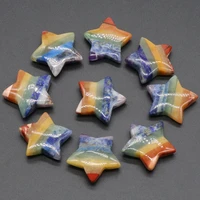 five pointed star striped agate stone natural 7chakra ornament energy reiki gemdiy jewelry childrens home decor charm gift party
