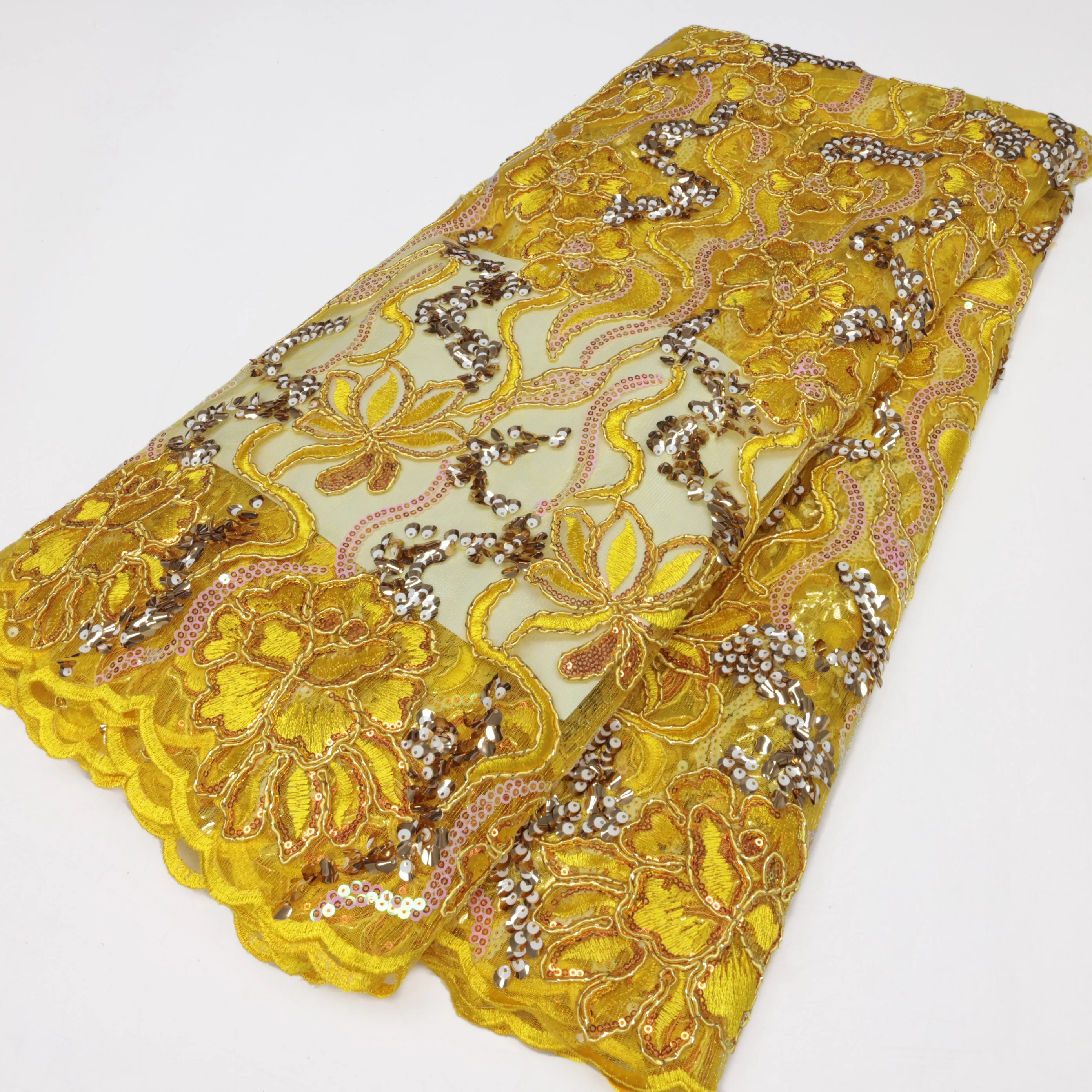 Высококачественная африканская кружевная ткань от PGC LACE Elegant с блестками