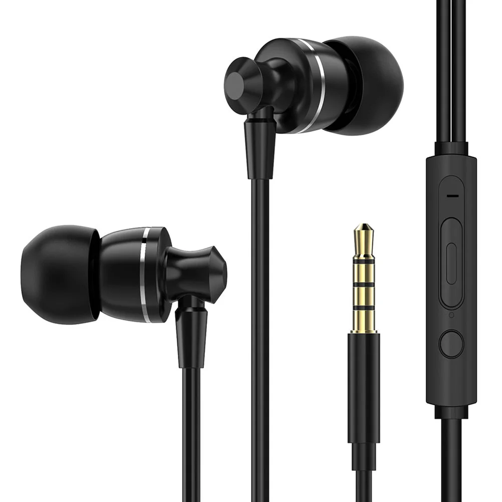 

Wired Earbud with Mic In-Ear Earbud Headphone for Gaming Computer Black
