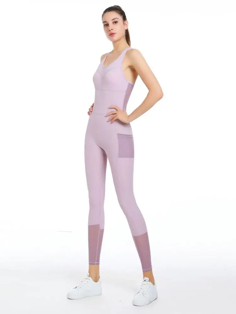 

Tracksuit 2022 Women's Fitness New Spring Tight-fitting Breathable Slimming Quick-drying Sports Yoga Bra Pants One-piece Rompers