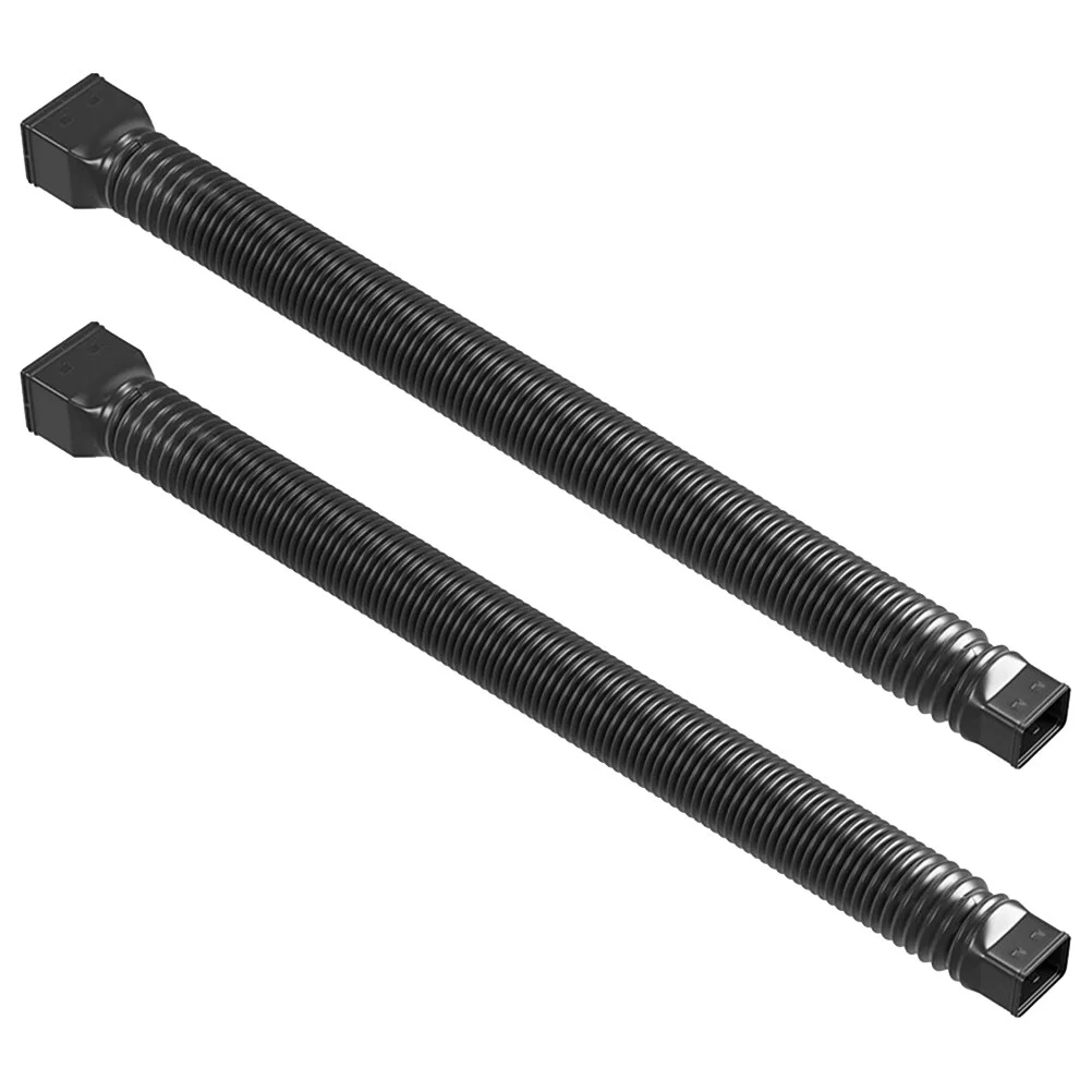 

2 Sets Spout Outdoor Hose Rainwater Extender Drain Pipe Tube Plastic Tubing Extensions Black