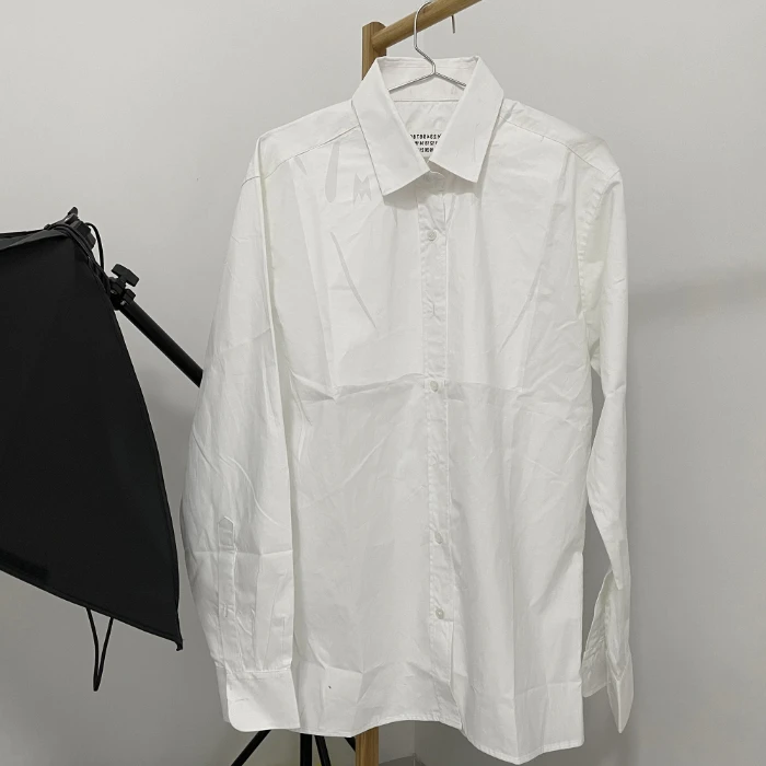 

Fashion Classic Trendy Brand Luxury Design White Handmade Inkjet Men Women Long Sleeved Shirts Versatile