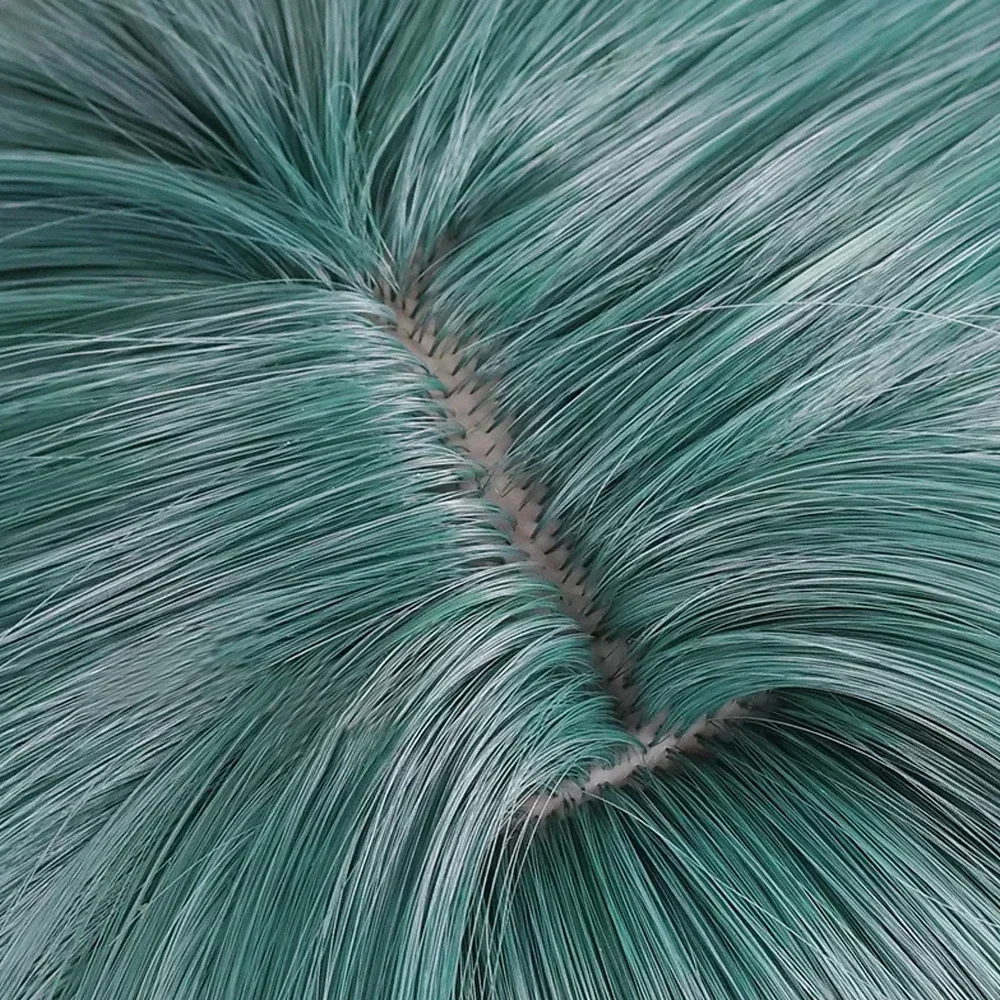 Парики Honkai Star Rail Yukong синтетические длинные прямые темно-зеленые волосы для