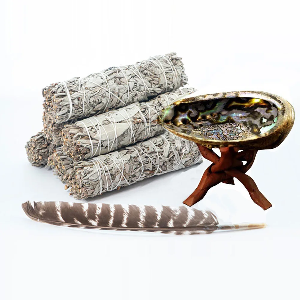 

White Sage Pure Leaf Smoky Purification Sage Smoking Indoor Fragrance To Purify The Mind Room Buddhist Temple Cedar Sticks