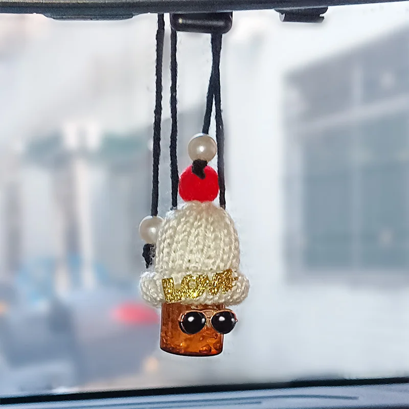 

Creative Car Perfume Bottle Hanging Fragrance Decoration Christmas Rearview Mirror Pendent Ornament Auto Home Air Decor