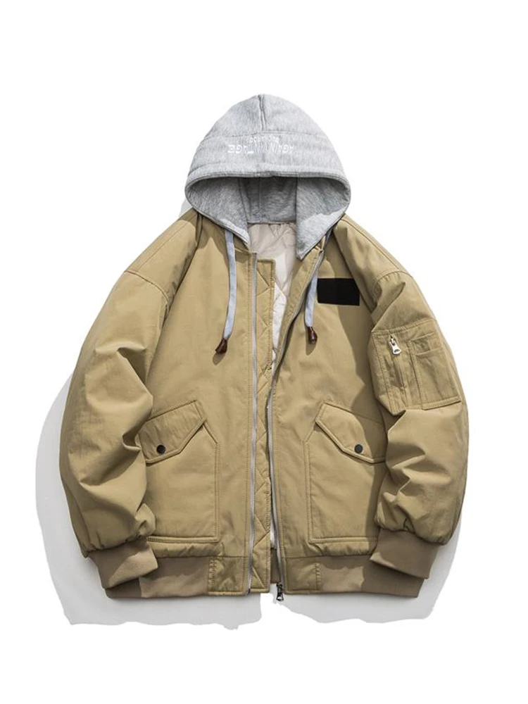 Осенне-зимняя верхняя одежда-карго в стиле ретро куртка-бомбер для мужчин и