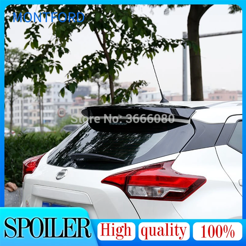 

For Nissan KICKS 2017 2018 2019 ABS Plastic Unpainted Primer Color Rear Roof Spoiler Trunk Wing Lip Boot Cover Auto Part
