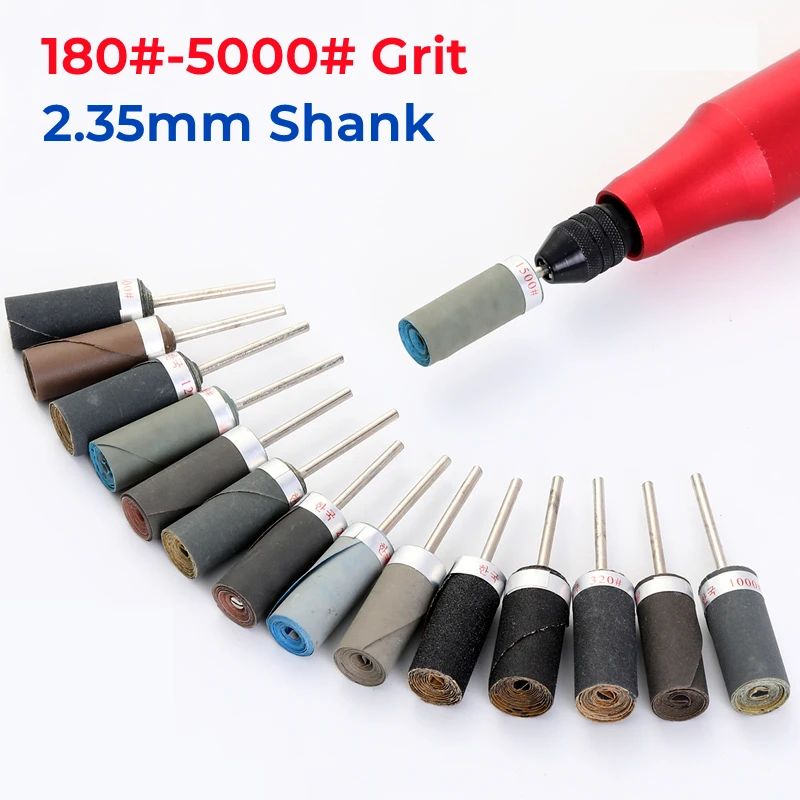 

Наждачная бумага с хвостовиком 2,35 мм, Шлифовальная головка 180 #-5000 #, зернистость, Влажная и сухая зернистость, полировальная головка для вращающихся инструментов Dremel