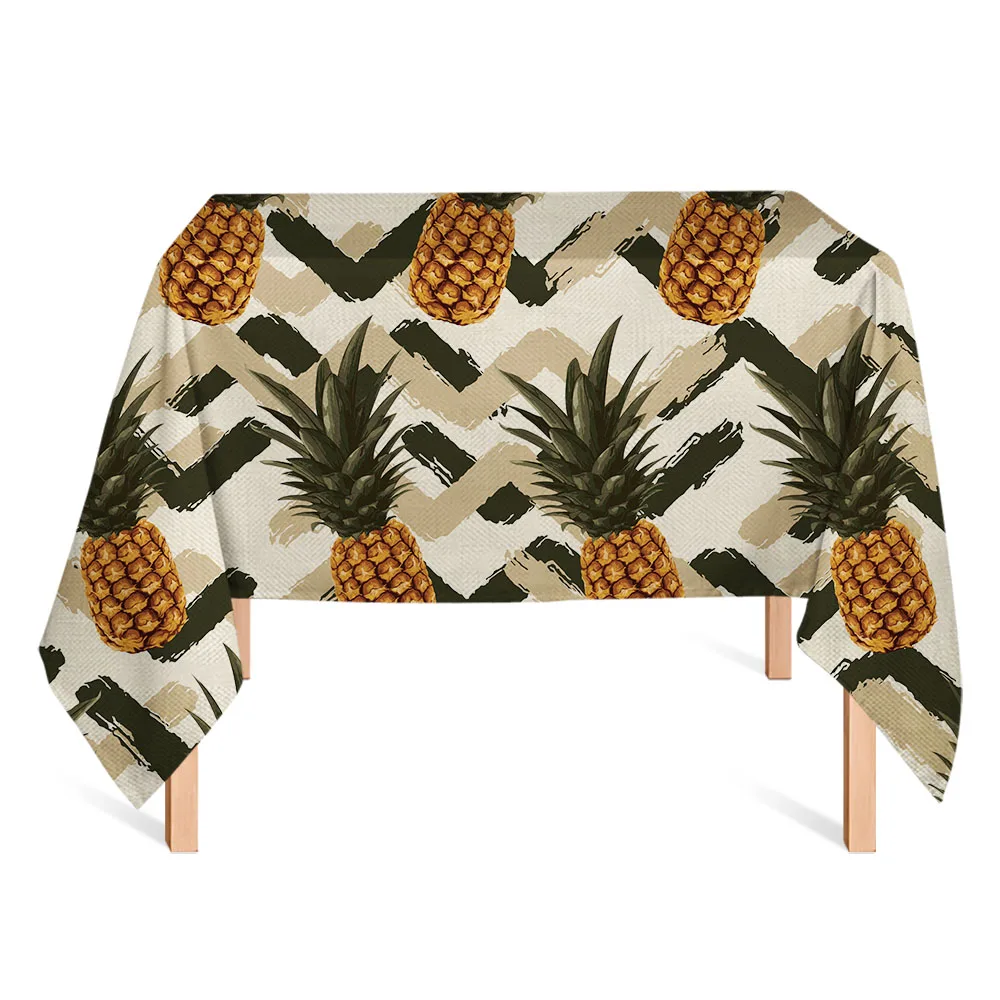

Tropical Fruit Plant Leaves Pattern Tablecloth Rectangle Picnic Mat Table Cover Decoration Home Desk Restaurant Party Room