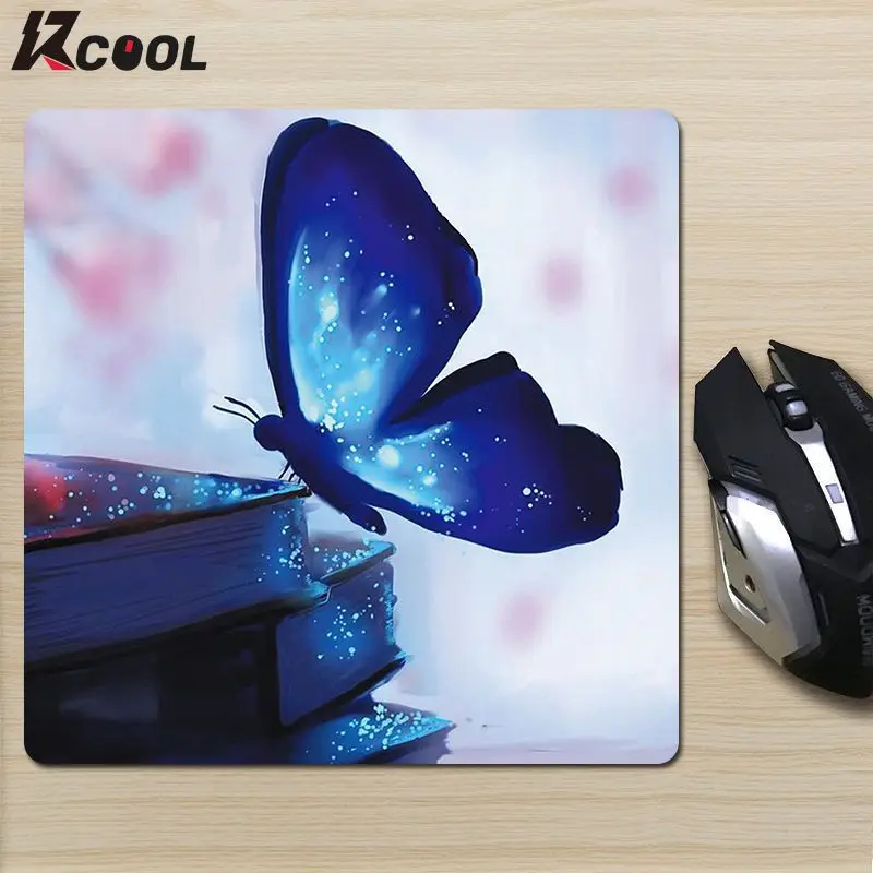 

Противоскользящий резиновый коврик, с изображением бабочек, для мыши, ноутбука, клавиатуры, стола, офиса, дома