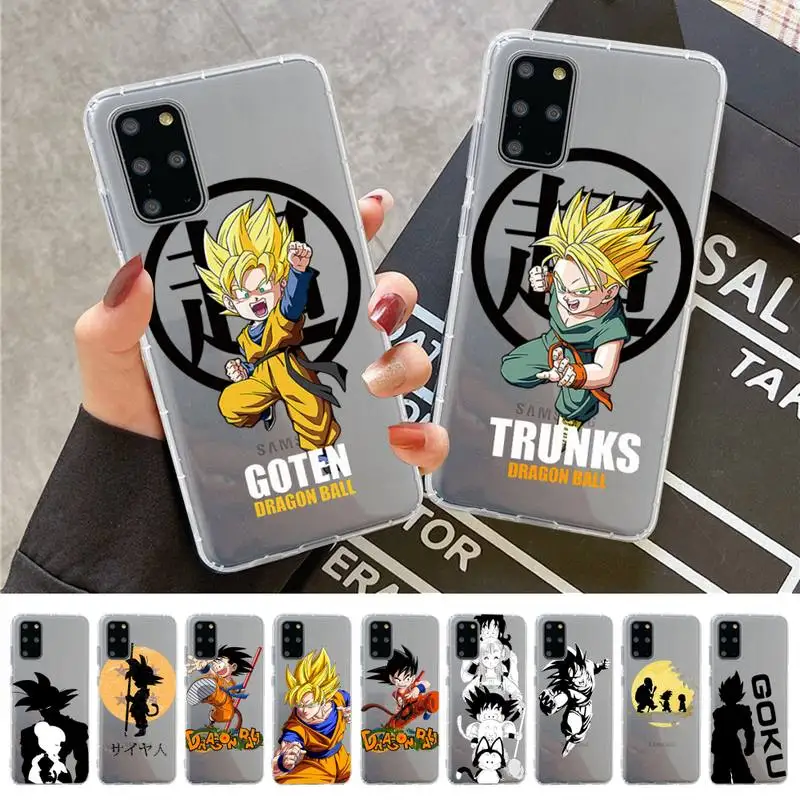 

BANDAI Dragon Ball Goku Phone Case for Samsung A51 A52 A71 A12 for Redmi 7 9 9A for Huawei Honor8X 10i Clear Case