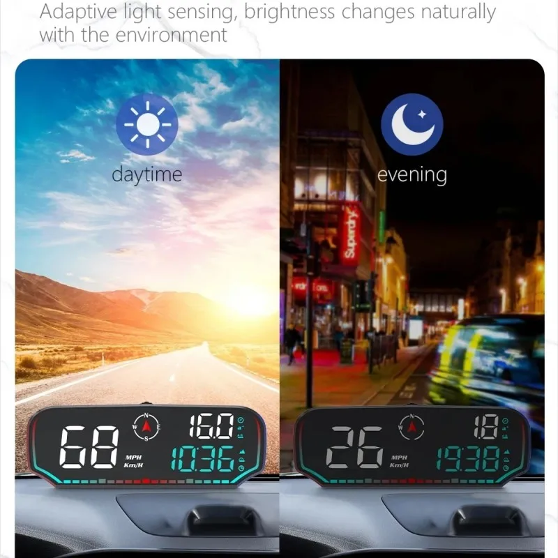 HUD Pantalla montada en coche G14 GPS инструмент для лекарственных случаев и велоциферблата