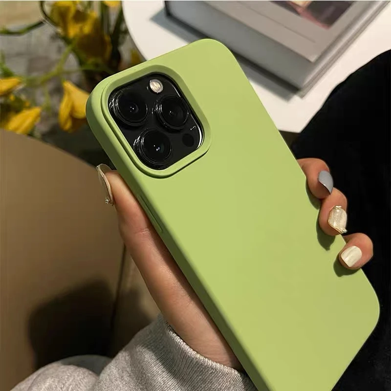 

For iPhone 13 Pro Max 12 Mini Cases Silicone Case For IPhone 13 11 12 Max XR 7 8 Plus XS X 6S 6 Skin Touch Liquid Silicone Cover