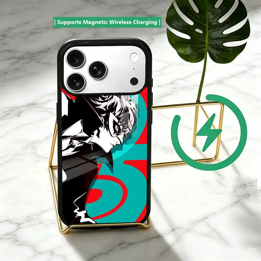 Чехол для телефона Games-Wallpaper Persona 5 для iPhone 17, 16, 15, 14, 13, 12, 11 Plus, Pro, совместимый с магнитной беспроводной зарядкой (art.: 3920da770b003) - 3920da770b003