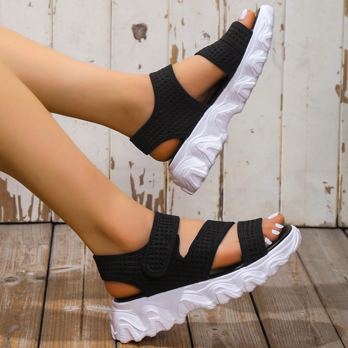 

Женские босоножки на вулканизированной подошве, удобные сандалии на платформе, Повседневная летняя обувь, 2023