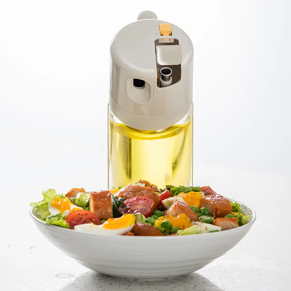 

Home Kitchen 2 In 1 Oil Dispenser Bottle 550ml Oil Sprayer Oil Pourer Auto Flip Lid No Drip Oil Pourer Herb Spice Tools Gadgets