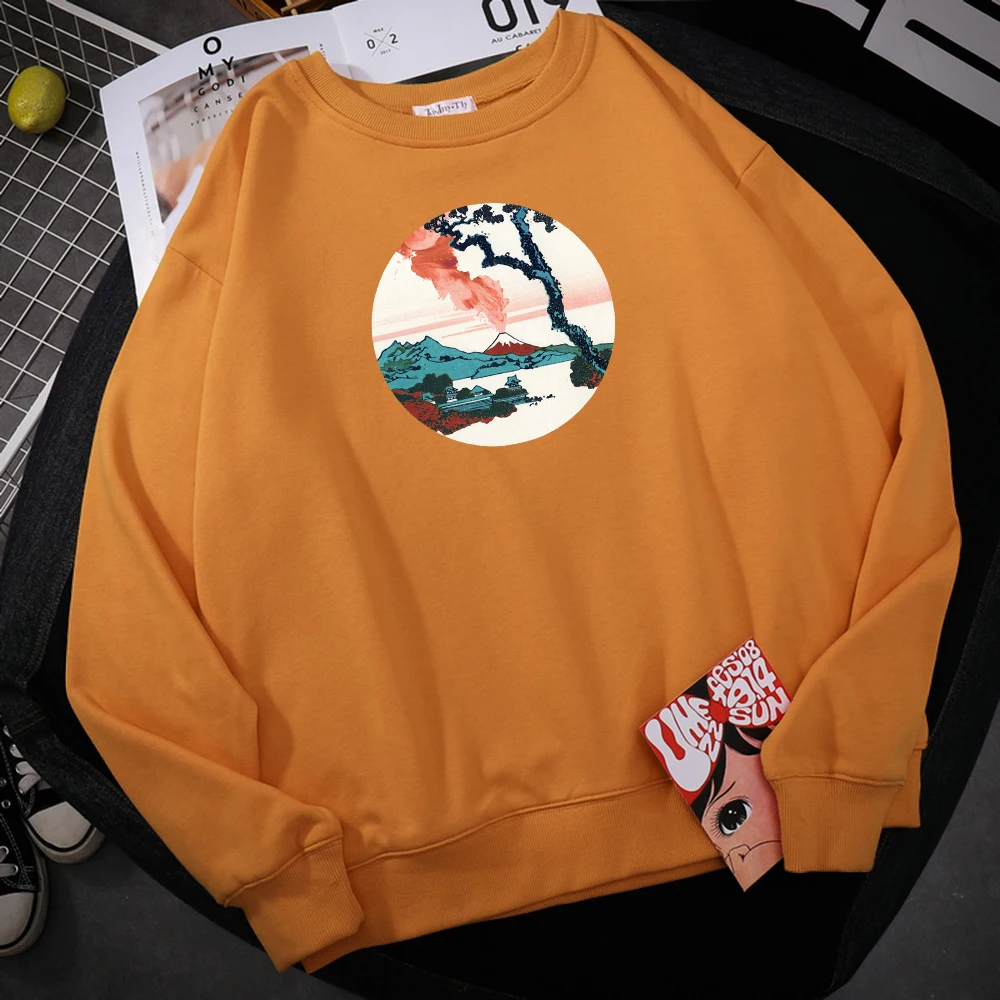

Толстовка Hokusai с принтом на тему крепления Фудзи, модная женская мягкая одежда большого размера с капюшоном в стиле Харадзюку, осень