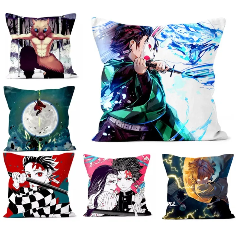 

Чехол для подушки с мультипликационным персонажем, офисное кресло, чехол для спальни, наволочка с изображением иносукэ, рассекающая демонов аниме B0096