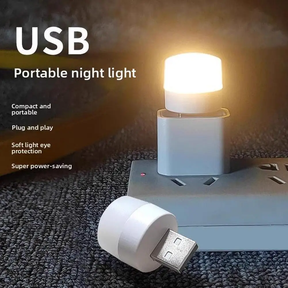Светодиодные мини-USB-ночники USB-разъем для зарядки Ночные лампы Книга Белый
