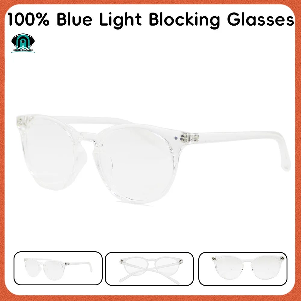Прозрачная оправа 100% защита от синего света зеркальные очки прозрачные линзы