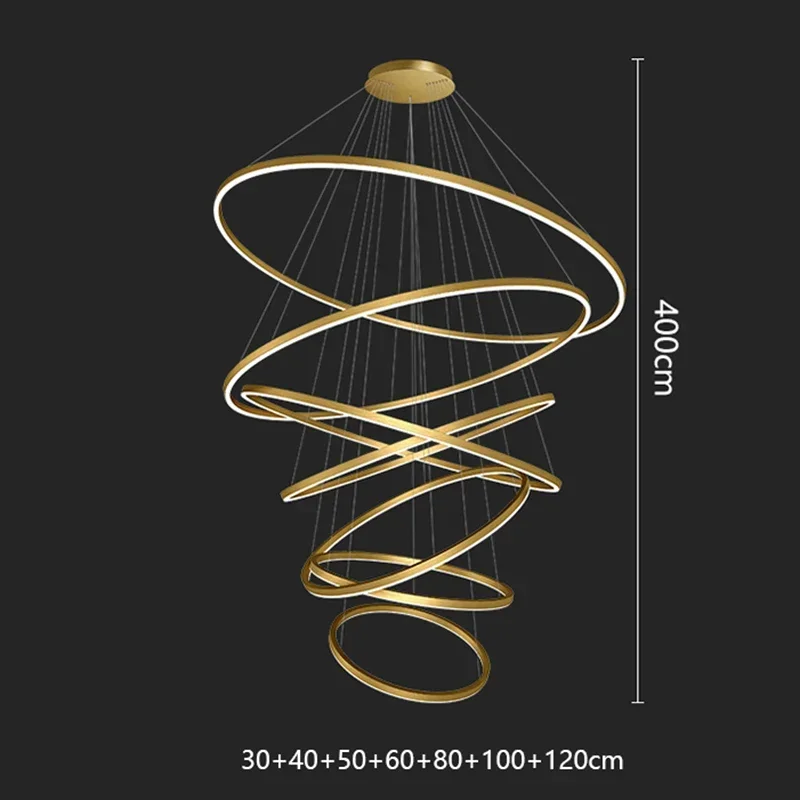 

Подвесной светильник SANDYHA 120 см скандинавский кольцевой LED