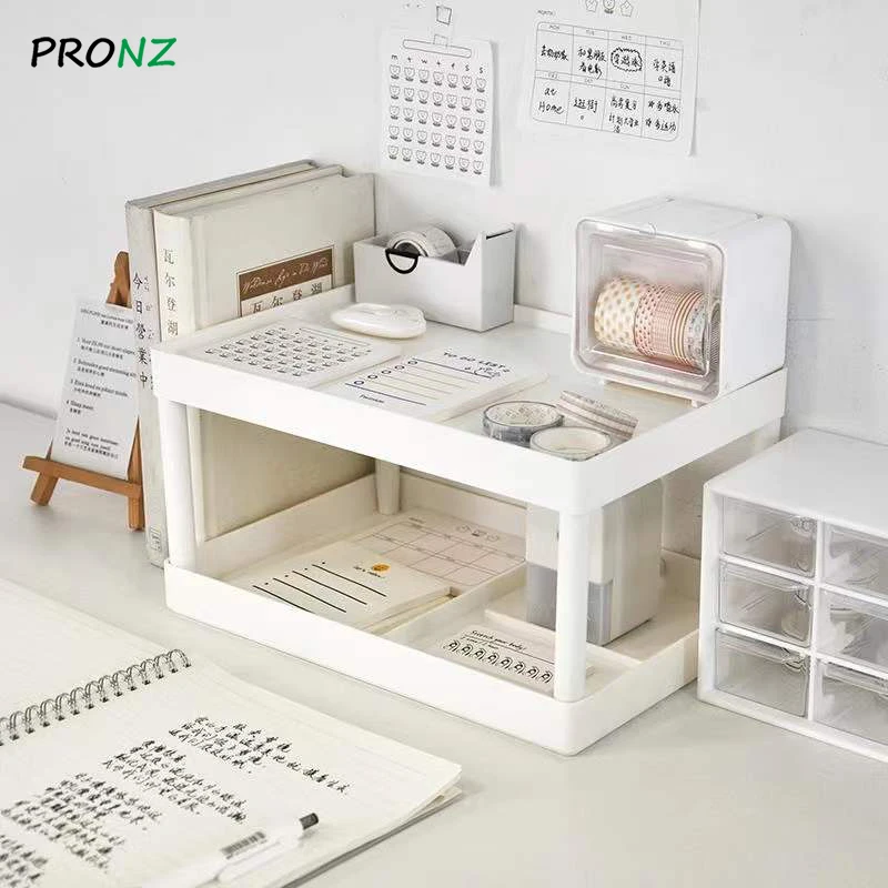 Многофункциональные полки настольная полка для хранения Двухуровневая