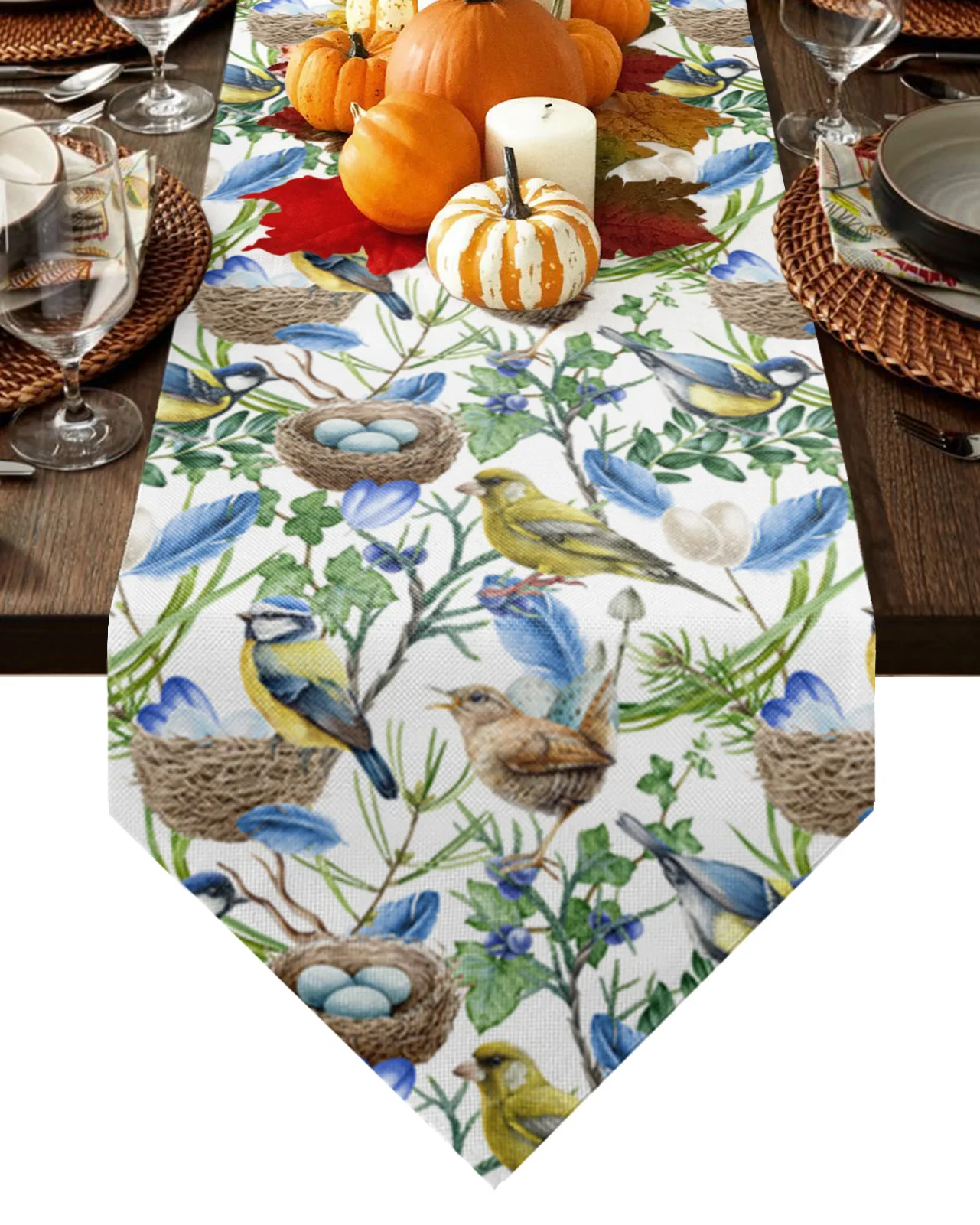 

Современная скатерть в виде ветвей, растений, фруктов, птиц, деревенский Свадебный декор, скатерть для дома, отеля вечерние, кухни, обеденног...