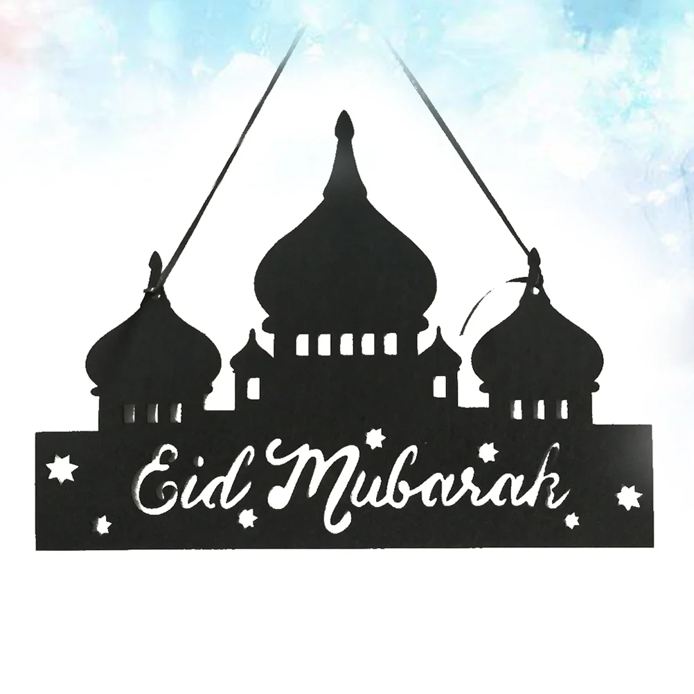 

1pcs Felt Funny Prop Hanging Eid Hanging Eid Mubarak Hanging for Festival Home Party Store