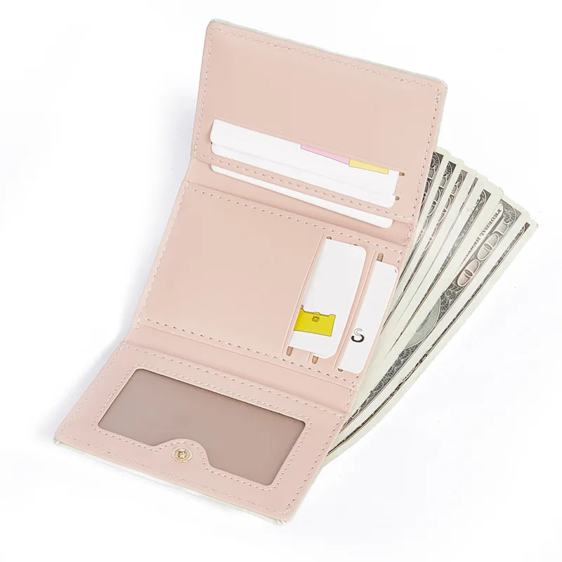 Ladies Wallet 2023 Cute Creative Small Card Holder Marble Pattern Modern PU Leather Fashion Short Coin Purse Casual Money Bag