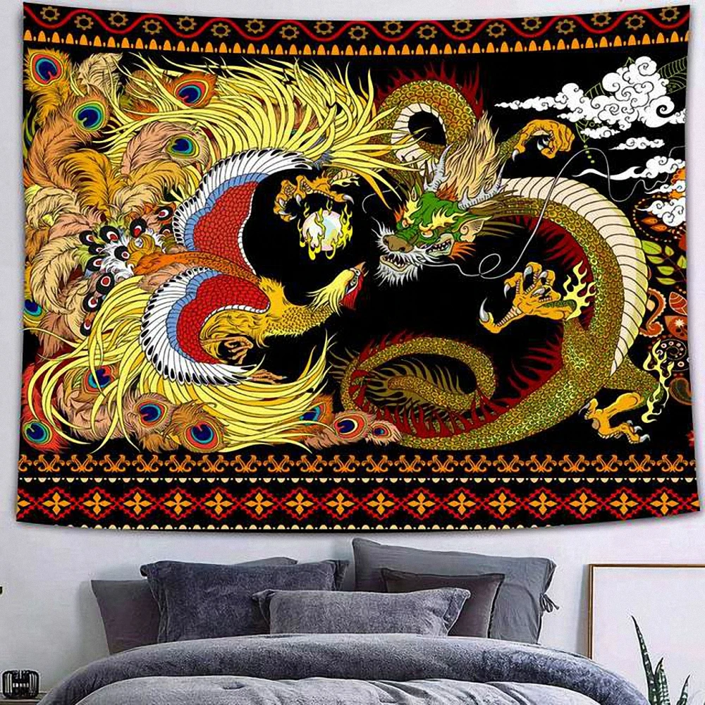 

Vintage Japanese Ukiyo-e Tattoo Posters Tapestery Wall Hanging Painting Banners Flags Wall Stickers Bar Cafe Home Decoration B2