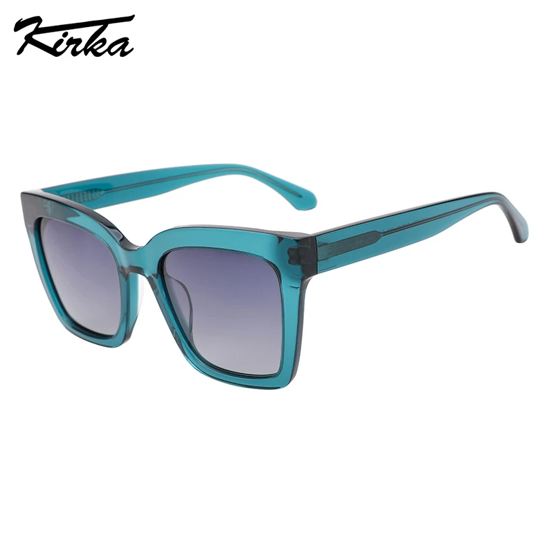 

Kirka Polarized Sunglasses Female Oversized Rectangle Thick Frames Sunglasses Wide Temple Prescription Eyeglasses WD5076