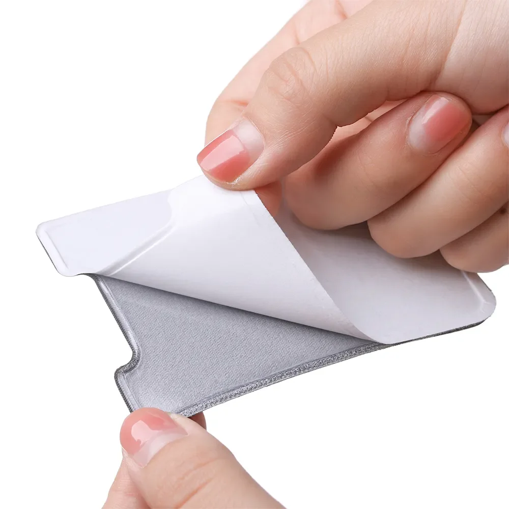 New Adhesive Sticker Phone Pocket Cell Phone Stick On Card Wallet Stretchy Credit Cards ID Card Holder Pouch Sleeve