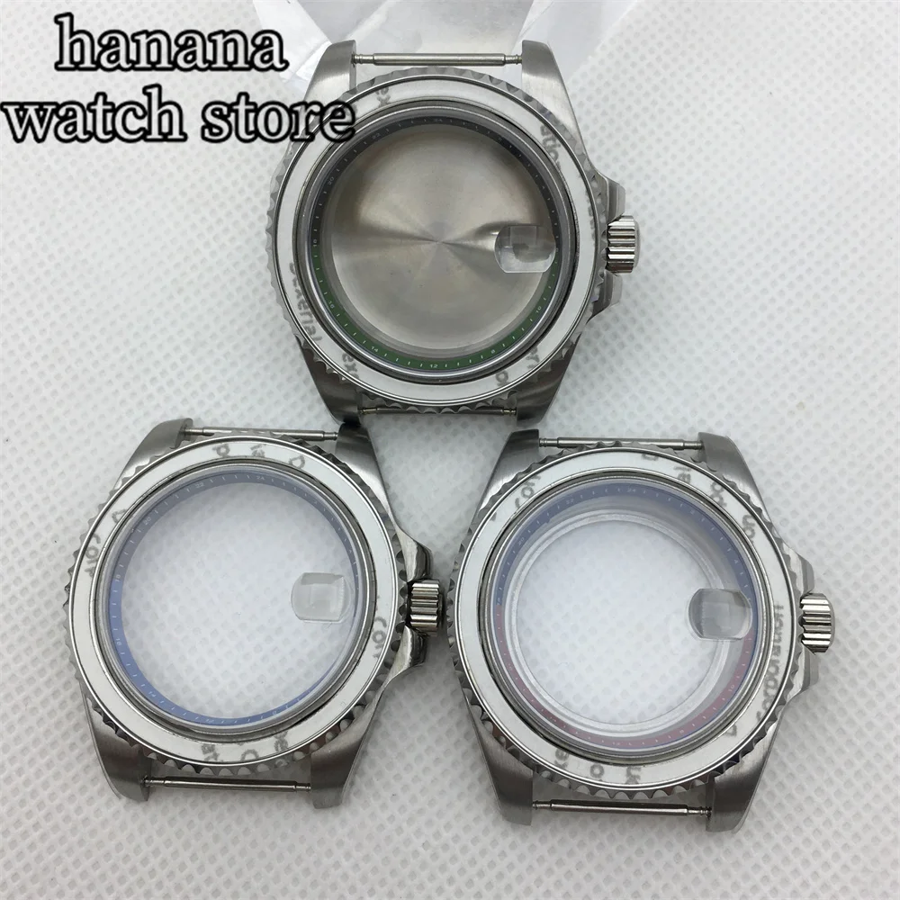 Кольцо BLIGER 40 мм серебристое Φ 120 с сапфировым стеклом черное синее белое зеленое