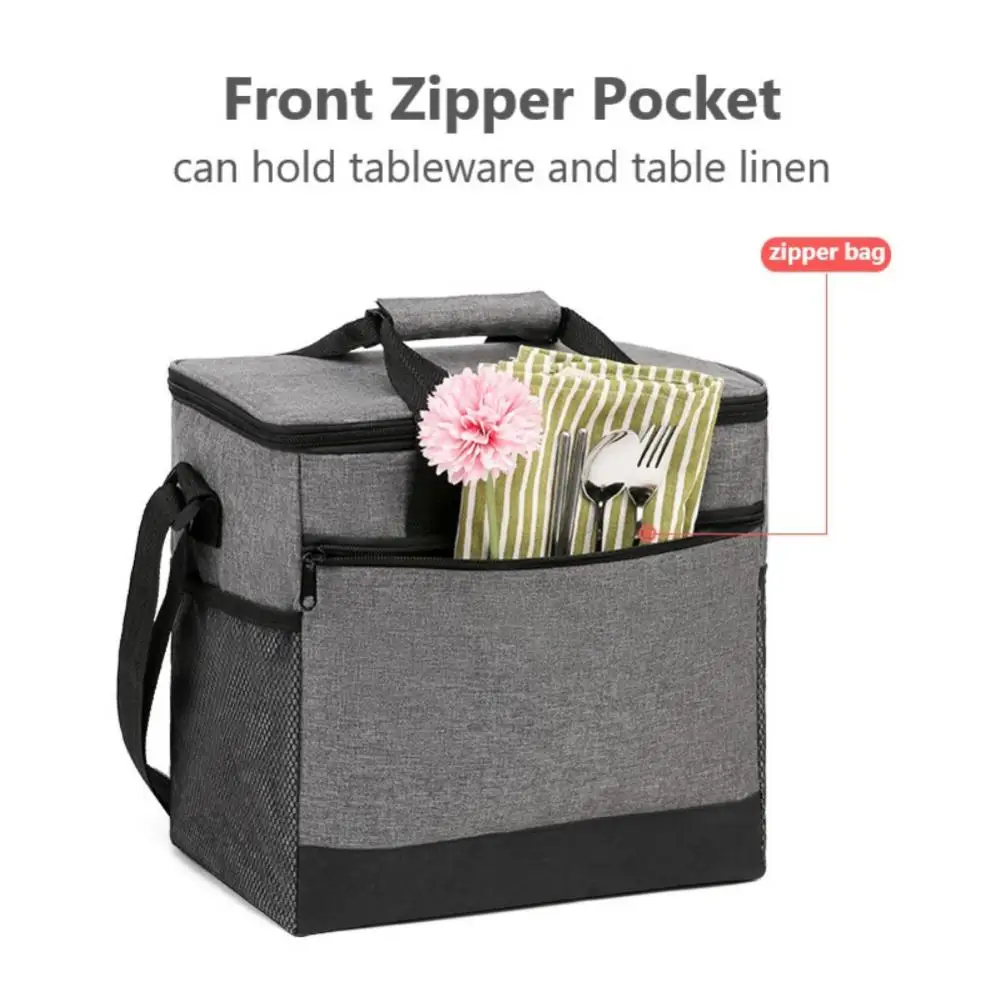

Super Large 32L Thermal Cooler Bag with Hard Liner Insulated Picnic Lunch Box Fresh Drinking for Camping BBQ Outdoor Parties