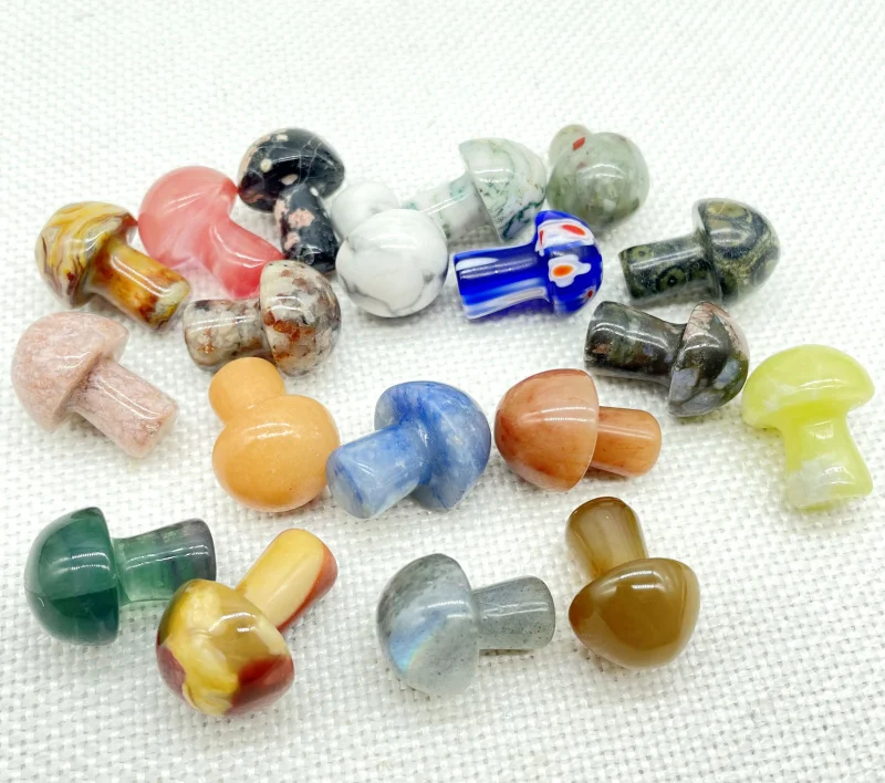 12 шт. подвеска в виде гриба флюорит лабрадорит