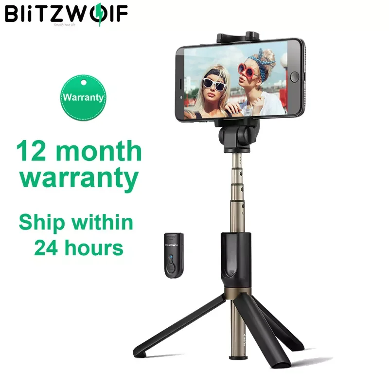 

BlitzWolf BS3 bluetooth-compatible Selfie Stick Tripod Extendable Foldable Monopod Wireless Selfie Stick For iPhone For xiaomi