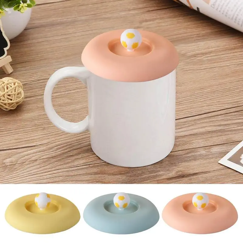 

Silicone Cup Lids Portable Leak Proof Design Coffee Mug Cover Reusable Dustproof Sealed Tea Cover Lid For Kitchen Accessories