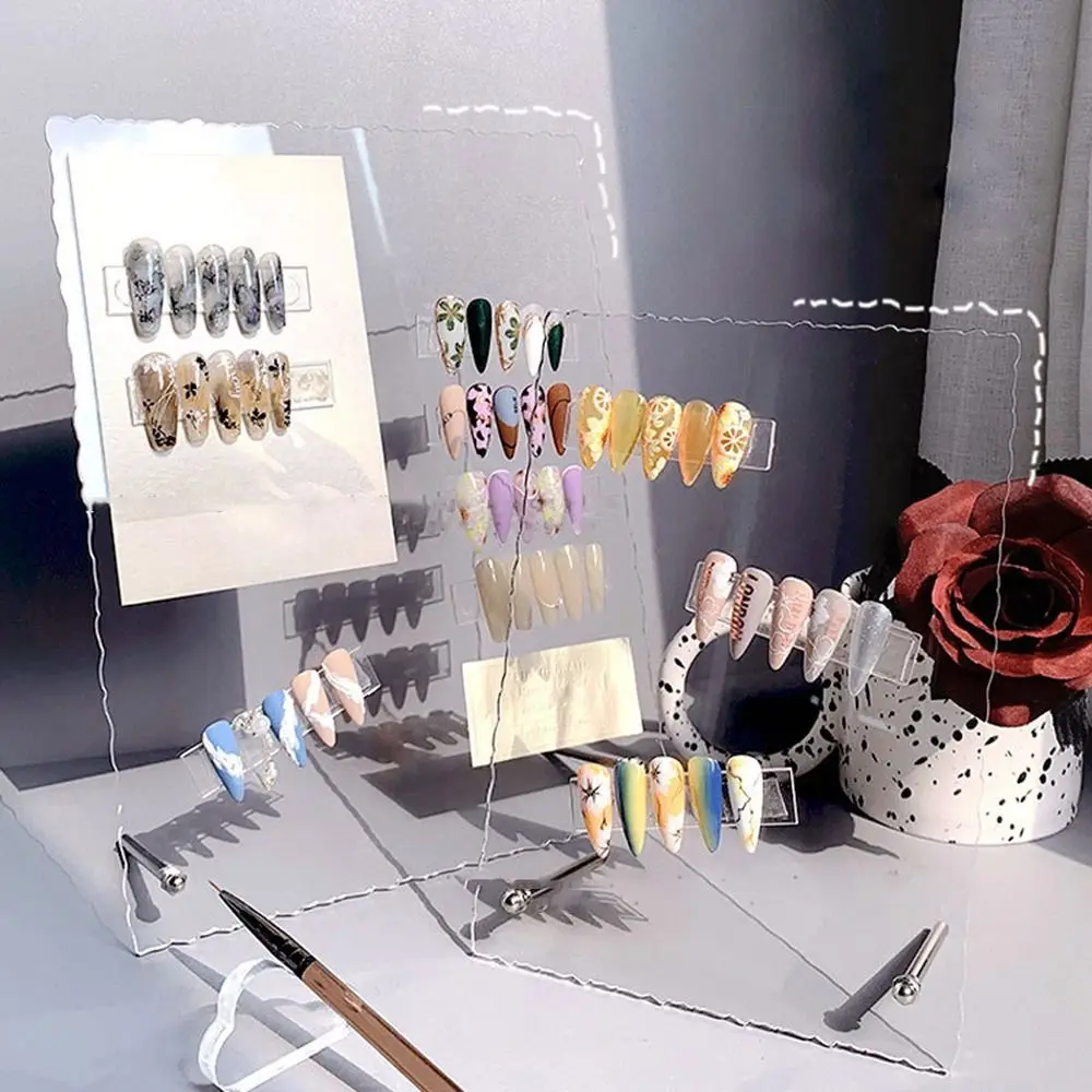 

Lace Transparent Nail Art Shooting Acrylic Nail Practice Nail Stand Nail Art Display Display Board