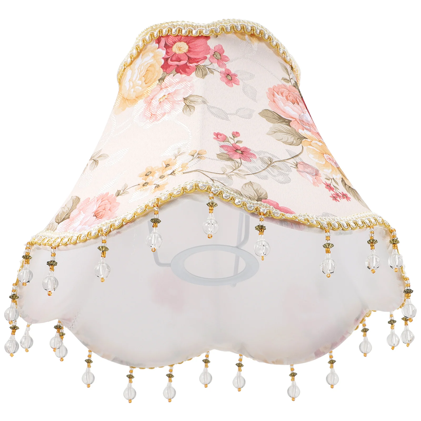 

Lamp Lampshade Shade Cover Shades Light Table Fabric Europeanflower Cloth Clip Coverslamps Chandelier Decorative Pendent Rose