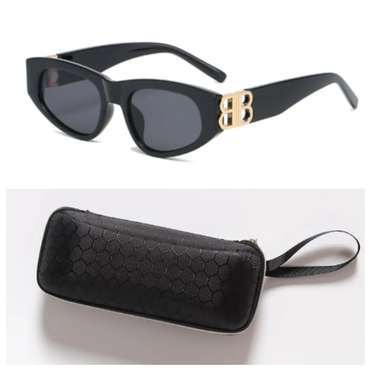 

new arrival 2023 futuristic rectangle bb logo sunglasses women men uv400 brand designer black pink leopard small oculos de sol
