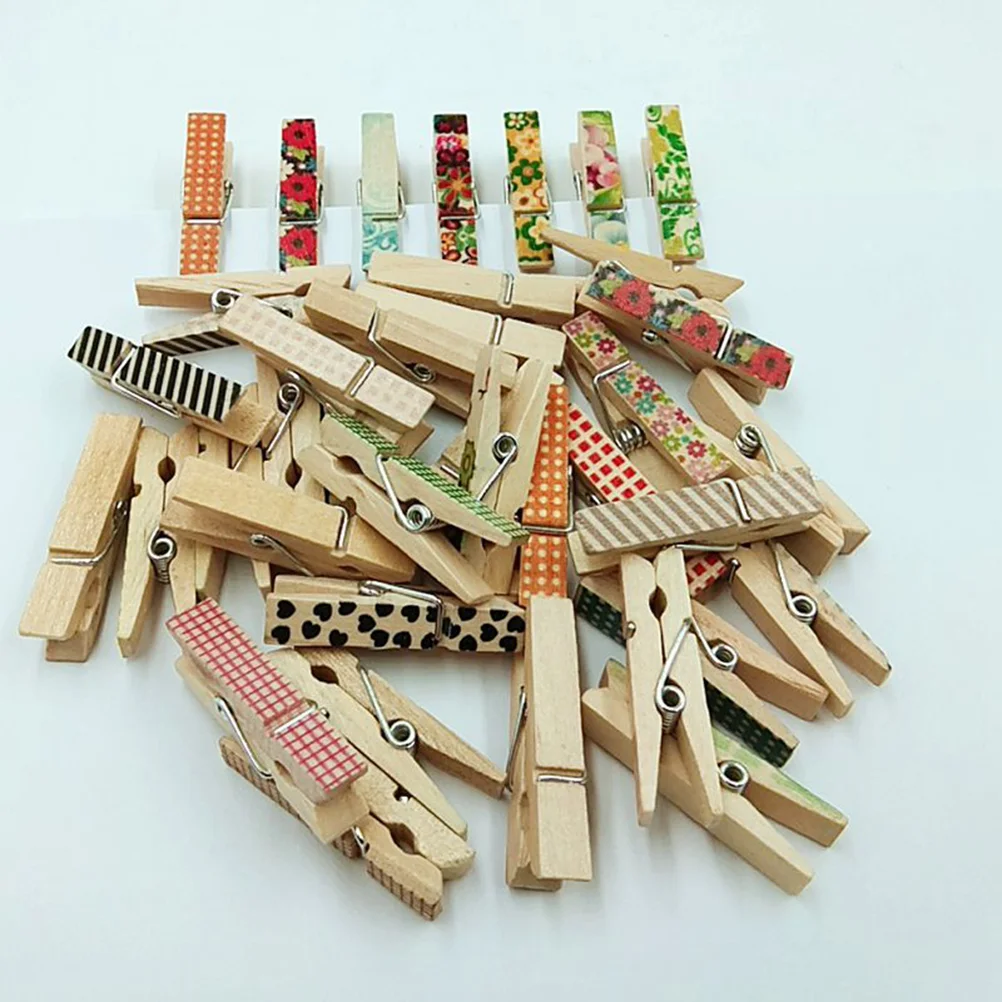 

Wooden Clothespins Mini Clamps Wood Photo Clips Craft Peg Pegs Laundry Clip Paperclothes Multi Printing Log Craftsclothespin