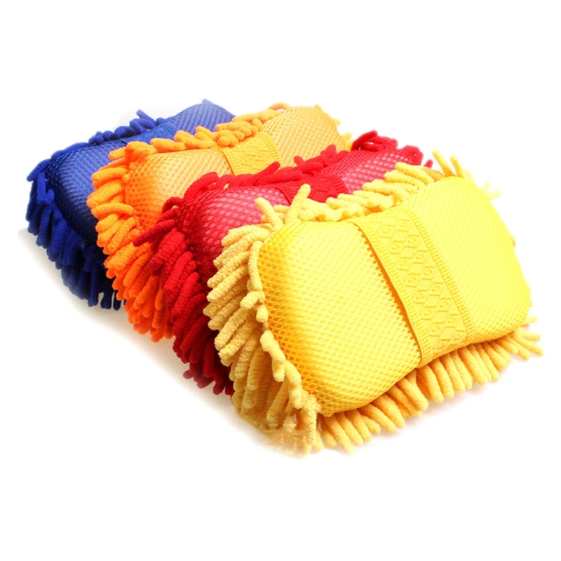 

1pcs Car Wash Gloves Car Cleaning Sponge Car Window Cleaning Ultrafine Fiber Chenille Anthozoan Washer Sponge Brush Supplies
