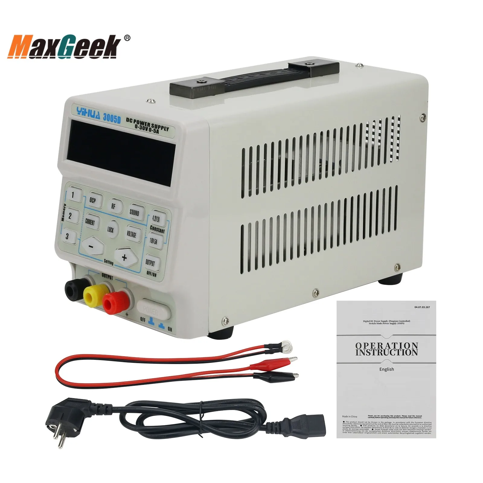Максджик YIHUA 3005D источник питания постоянного тока 30В 5А 150Вт цифровой программируемый переключающийся ремонт мобильных телефонов.