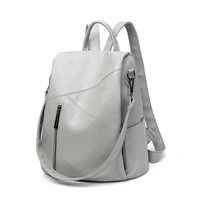 new pu leather waterproof women backpack fashion shoulder bag high quality large capacity backpack