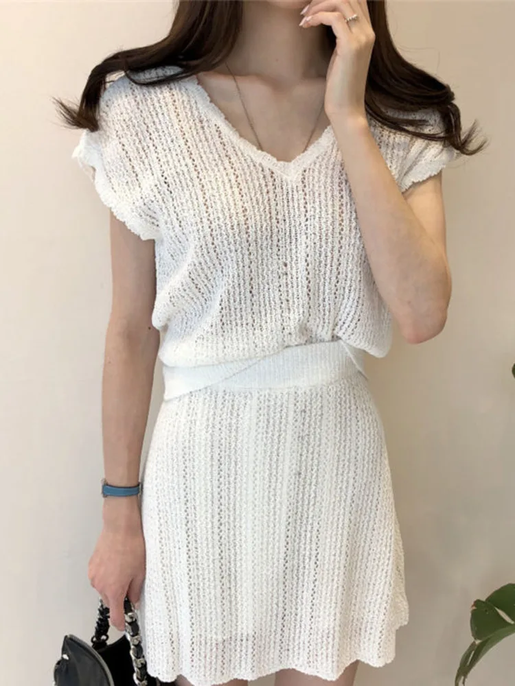 

Женский спортивный костюм из двух предметов, повседневный укороченный топ на бретелях и юбка, комплект из двух предметов, лето 2022