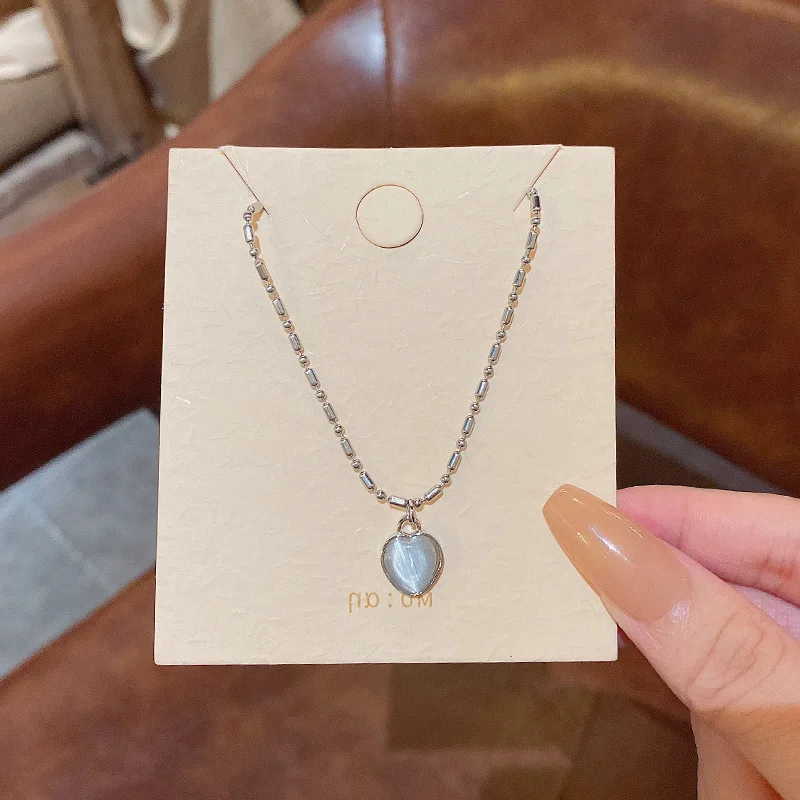 

Jewelry Gift South Opal Love Necklace Women's Chaosen Series Versatile Charm Chinese Valentine's Day Gift Necklace